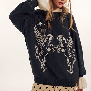 We The Free Graphic Crewneck Sweater